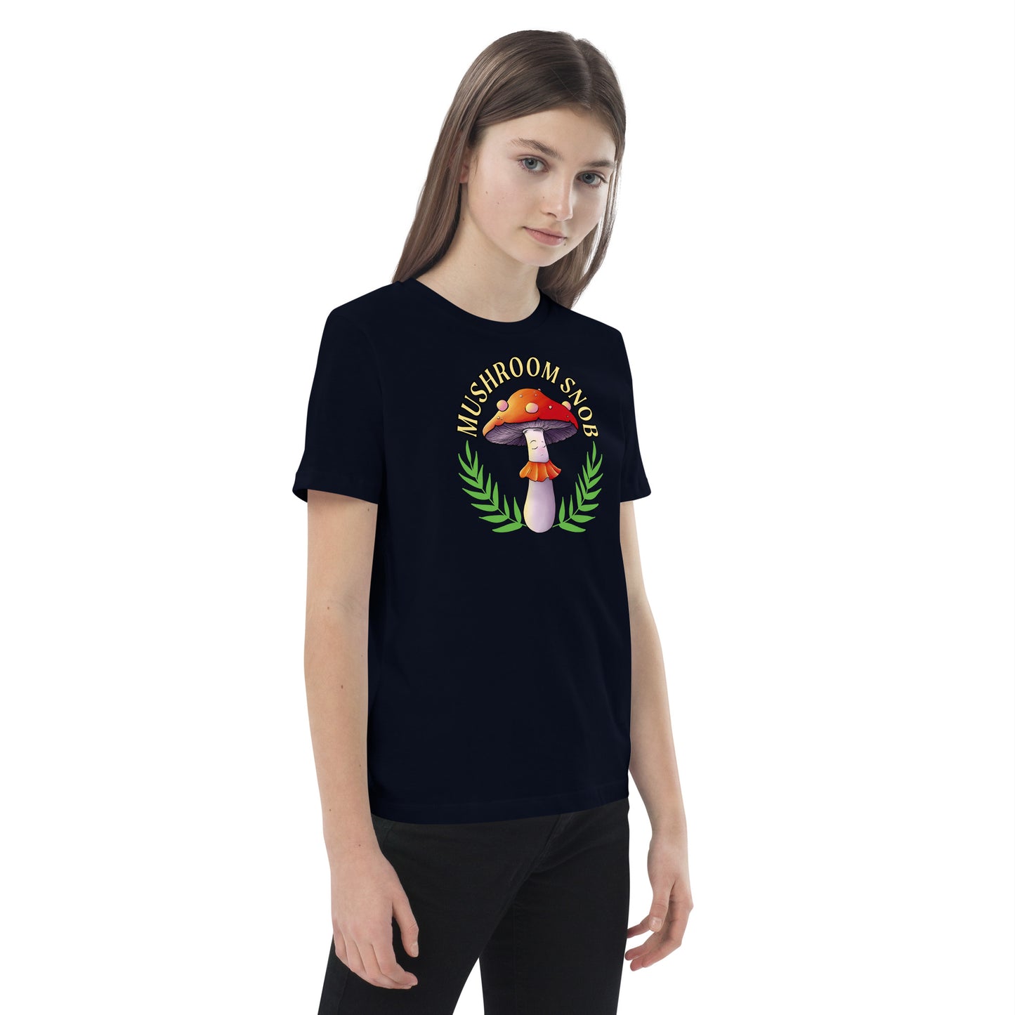 Mushroom Snob- Organic cotton kids t-shirt